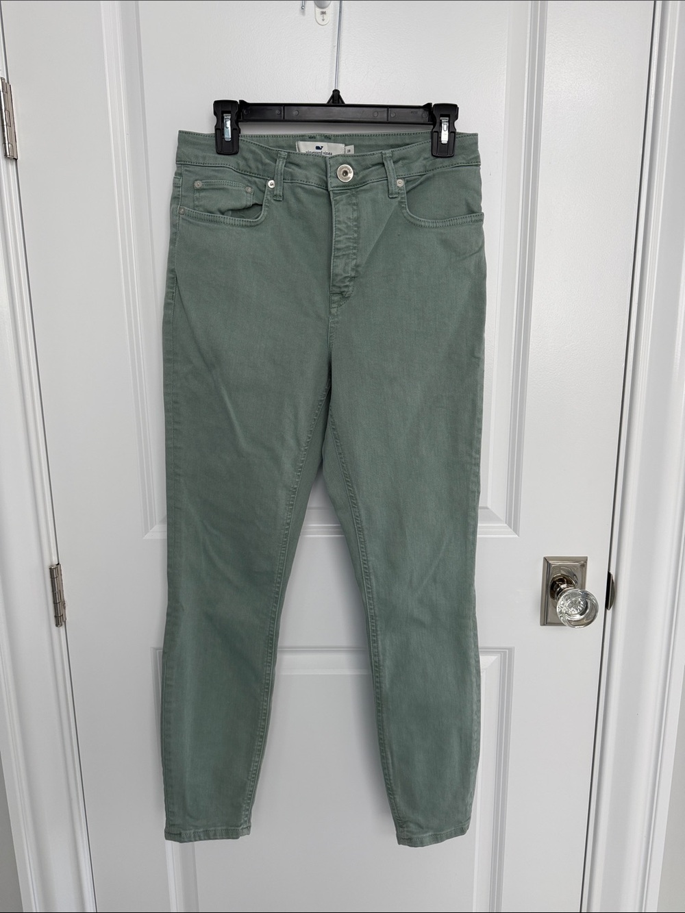 Vineyard Vines Slim High-Rise Sage Green Jeans
